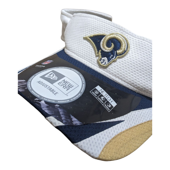 St Louis Rams New Era Visor Hat Golf Tennis White Open Cap Unisex Adjustable - Picture 2 of 6